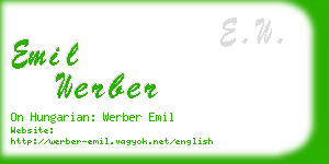 emil werber business card